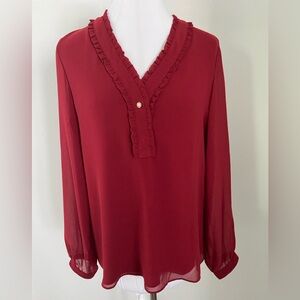 KARL LAGERFELD BURGUNDY BLOUSE